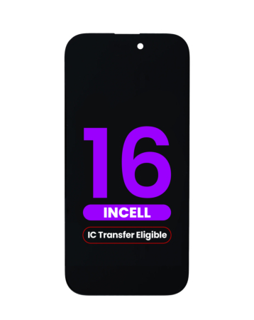 LCD Assembly for iPhone 16 (Aftermarket Incell / QV7) (IC Transfer Eligible)