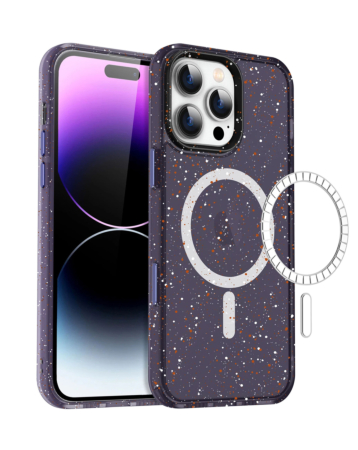 Splash - Ink Design Wireless Charging Case - PURPLE for iPhone 16 Pro (Only Ground Shipping)