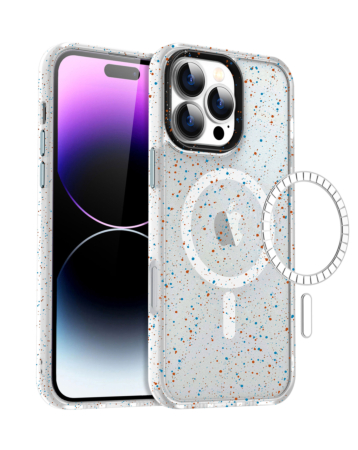 Splash - Ink Design Wireless Charging Case - WHITE for iPhone 16 Pro (Only Ground Shipping)