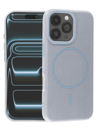 Magnetic Leather Soft Cases (WAYNE BLUE) for iPhone 16 Pro (Only Ground Shipping)