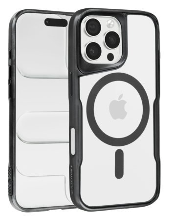 Glossy & Transparent Magnetic Case - BLACK for iPhone 16 Pro (Only Ground Shipping)
