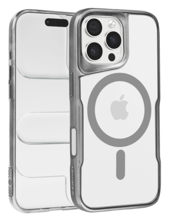 Glossy & Transparent Magnetic Case - SILVER for iPhone 16 Pro (Only Ground Shipping)