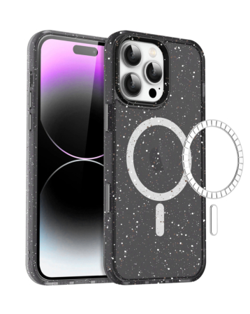 Splash - Ink Design Wireless Charging Case - BLACK for iPhone 16 Pro Max (Only Ground Shipping)