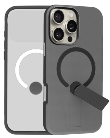 Shockproof Rugger Magnetic Case with Kickstand (BLACK) for iPhone 16 Pro Max (Only Ground Shipping)