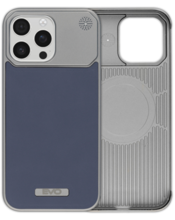 Metallic Leather Case (NAVY BLUE) for iPhone 16 Pro Max (Only Ground Shipping)