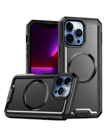 Non - Slip Translucent Matte Wireless Charging Case - BLACK for iPhone 16 Pro Max (Only Ground Shipping)