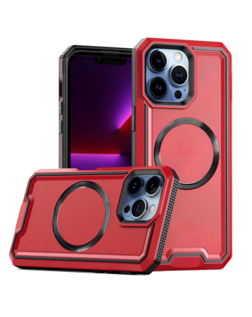 Non - Slip Translucent Matte Wireless Charging Case - RED for iPhone 16 Pro Max (Only Ground Shipping)