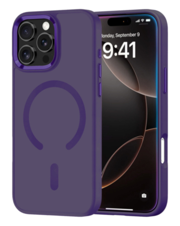 New Magnetic Wireless Charging Case with IC Chip (PURPLE) for iPhone 16 Pro Max (Only Ground Shipping)