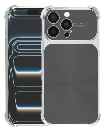 CD-Pattern Electroplated Four Corner Shockproof Case - BLACK for iPhone 16 Pro Max (Only Ground Shipping)