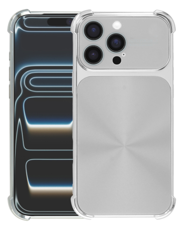 CD-Pattern Electroplated Four Corner Shockproof Case - GRAY for iPhone 16 Pro Max (Only Ground Shipping)