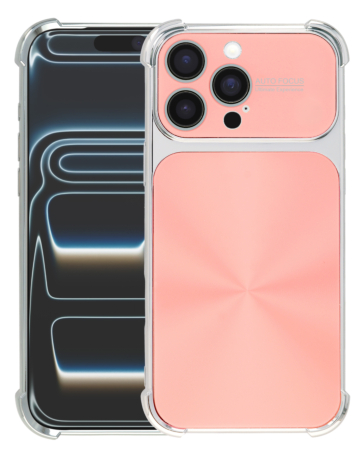 CD-Pattern Electroplated Four Corner Shockproof Case - PINK for iPhone 16 Pro Max (Only Ground Shipping)