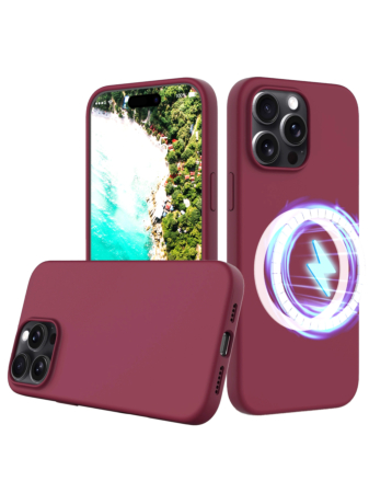 Soft Solid Silicone Case with Wireless Charging - LILAC for iPhone 16 Pro Max (Only Ground Shipping)