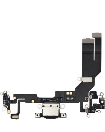 Charging Port Flex Cable for iPhone 16e / 17e (Premium) (BLACK)
