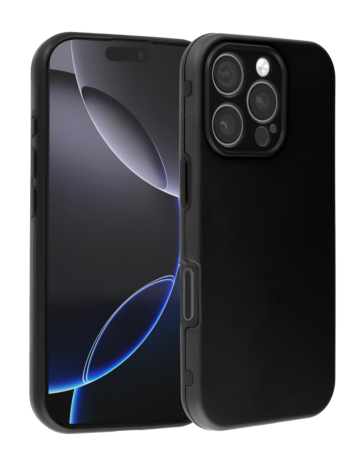 Full Cover New Design Silicone Case - BLACK for iPhone 16 Pro (Only Ground Shipping)