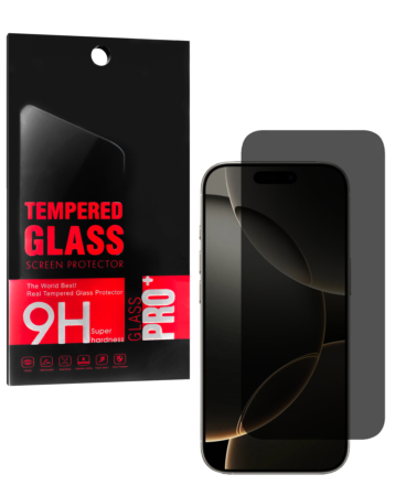 Stock up on the iPhone 16 Pro Privacy Tempered Glass, 2.5D, single piece.