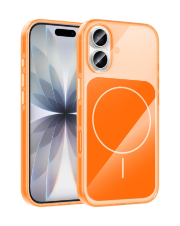 Transparent Magnetic Cases with IC Chip - ORANGE for iPhone 17 (Only Ground Shipping)