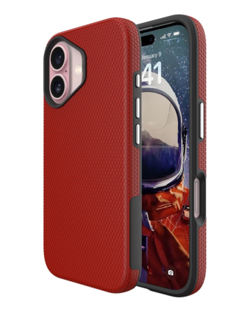 Shock Absorption Protective Dual Layer Case  - RED for iPhone 17 (Only Ground Shipping)
