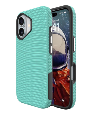 Shock Absorption Protective Dual Layer Case  - TEAL for iPhone 17 (Only Ground Shipping)