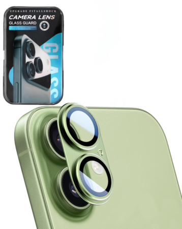 Metal Matte Armor with HD Tempered Glass for iPhone 17 (SAGE)