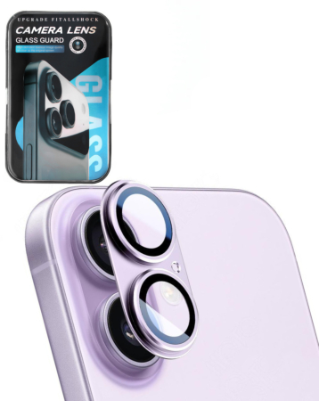 Metal Matte Armor with HD Tempered Glass for iPhone 17 (LAVENDER)