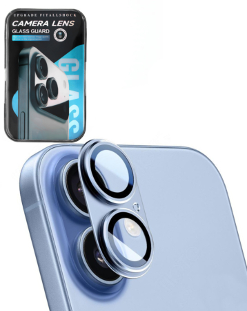 Metal Matte Armor with HD Tempered Glass for iPhone 17 (MIST BLUE)