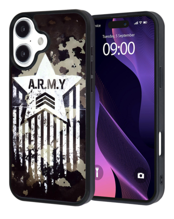 Printing Aluminum Plate Case - A.R.M.Y. for iPhone 17 (Only Ground Shipping)