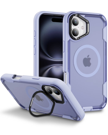 Shockproof Magsafe Case with Camera Stand - LIGHT PURPLE for iPhone 17 (Only Ground Shipping)