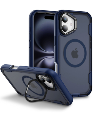 Shockproof Magsafe Case with Camera Stand - DARK BLUE for iPhone 17 (Only Ground Shipping)