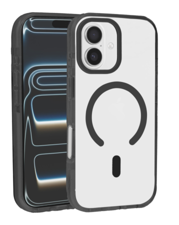 Color Frame Crystal Clear Case with Magsafe - BLACK for iPhone 17 (Only Ground Shipping)