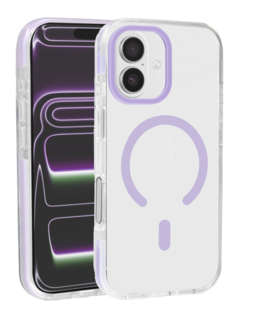 Color Frame Crystal Clear Case with Magsafe - LIGHT PURPLE for iPhone 17 (Only Ground Shipping)