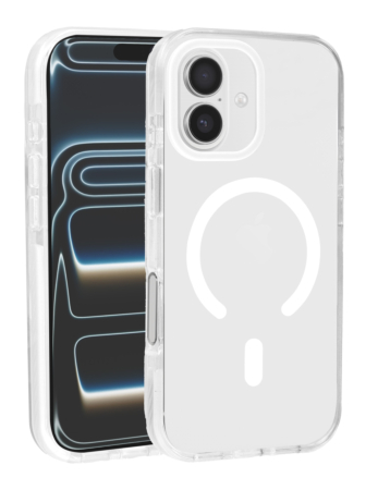 Color Frame Crystal Clear Case with Magsafe - WHITE for iPhone 17 (Only Ground Shipping)