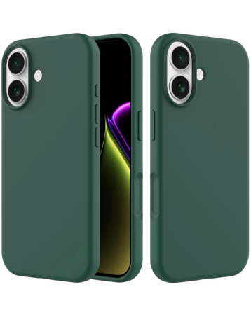 Soft Solid Silicone Case (Full Buttom Cover) - GREEN for iPhone 17 (Only Ground Shipping)