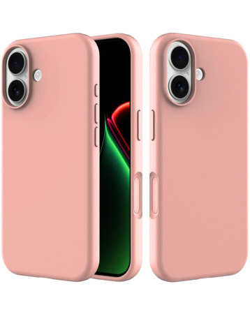 Soft Solid Silicone Case (Full Buttom Cover) - PINK for iPhone 17 (Only Ground Shipping)