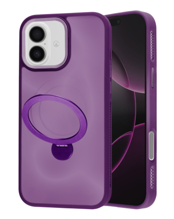 Luxury Matte Hard Magnetic Ring Holder Case - PURPLE for iPhone 17 (Only Ground Shipping)