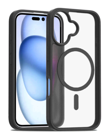 Wireless Charging Clear Case - BLACK for iPhone 17 (Only Ground Shipping)