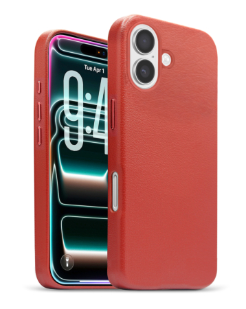 New Leather Case with Wireless Charger - HOT PINK for iPhone 17 (Only Ground Shipping)
