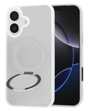 New 360 Ring Kickstand Magnetic Case - WHITE for iPhone 17 (Only Ground Shipping)