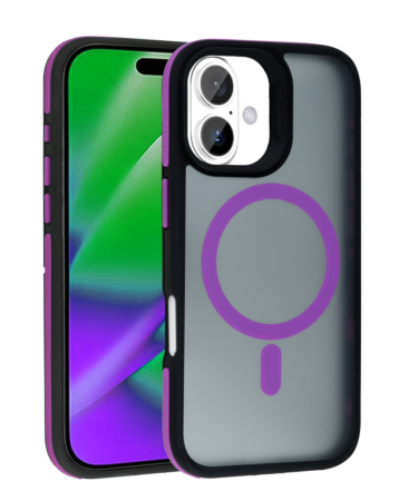 Bicolor Matte Magnetic Translucency Case - PURPLE for iPhone 17 (Only Ground Shipping)