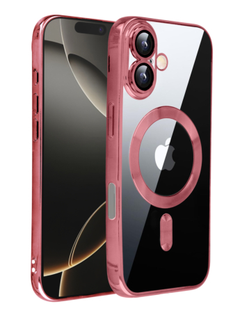 Shiny Wireless Charging Clear Case - PINK for iPhone 17 (Only Ground Shipping)