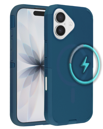 Dual Layer Cases with Wireless Charging - BLUE for iPhone 17 (Only Ground Shipping)