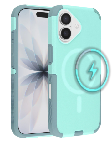 Dual Layer Cases with Wireless Charging - TEAL for iPhone 17 (Only Ground Shipping)