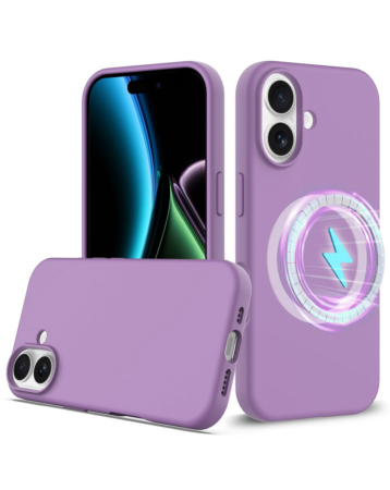 Soft Solid Silicone Case with Wireless Charging - LILAC for iPhone 17 (Only Ground Shipping)