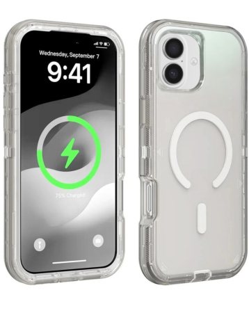Wireless Charging Transparent Shockproof Case - CLEAR for iPhone 17 (Only Ground Shipping)