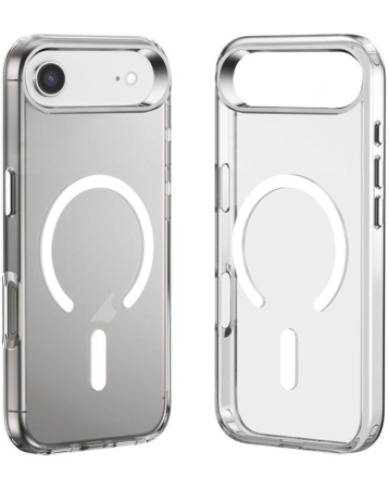 Wireless Charging Clear Case with Metal Camera Frame - BLACK for iPhone Air (Only Ground Shipping)