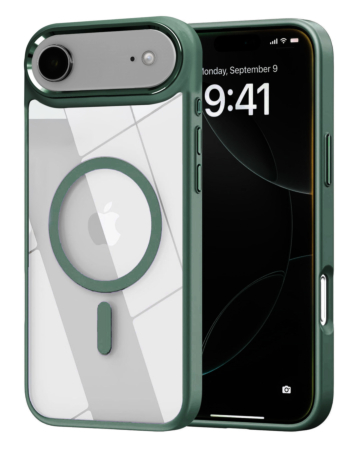Shiny Magnetic Clear Cases - GREEN for iPhone Air (Only Ground Shipping)