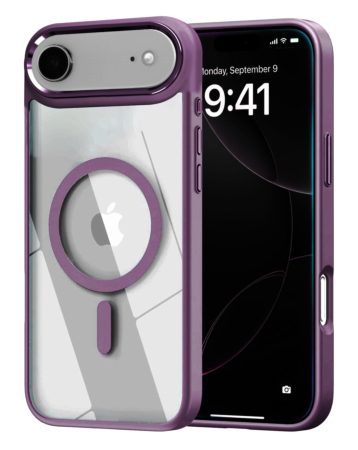 Shiny Magnetic Clear Cases - PURPLE for iPhone Air (Only Ground Shipping)
