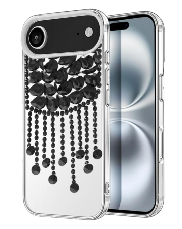 Luxury Diamond Pendant Tassel Crystal Case - BLACK for iPhone Air (Only Ground Shipping)