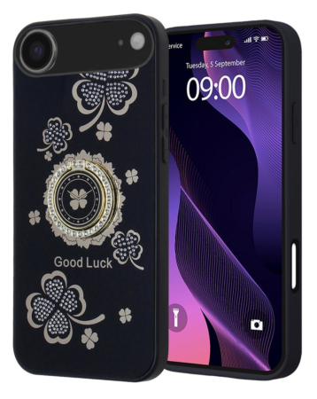 Luxury Diamond Shiny Cases with Ring - BLACK for iPhone Air (Only Ground Shipping)
