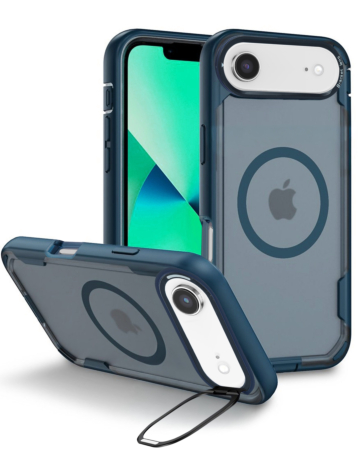 Shockproof Magsafe Case with Camera Stand - SAPPHIRE BLUE for iPhone 17A (Only Ground Shipping)