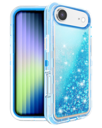 Protective Glitter Liquid Bumper Case - BLUE for iPhone Air (Only Ground Shipping)
